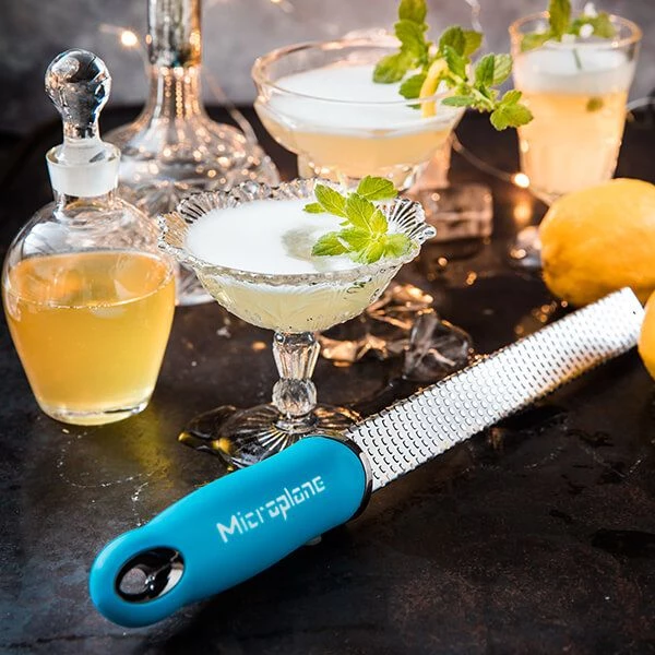 Microplane Premium Classic Series Zester / Grater Neon Blue 2 Microplane Premium Classic Series Zester / Grater Neon Blue - Image 2