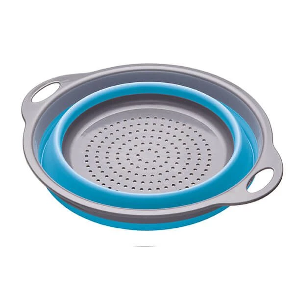 Colourworks Bright Blue 24cm Collapsible Colander 2 Colourworks Bright Blue 24cm Collapsible Colander - Image 2