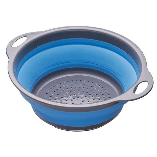 Colourworks Bright Blue 24cm Collapsible Colander 1 Colourworks Bright Blue 24cm Collapsible Colander