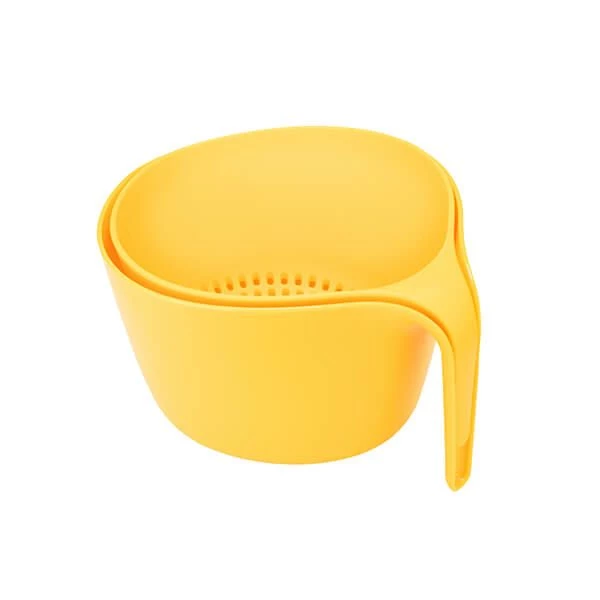 Fusion Twist Mixing Bowl & Colander Set Yellow 2 Fusion Twist Mixing Bowl & Colander Set Yellow - Image 2