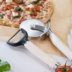 KitchenAid Stainless Steel Pizza Cutter And Slicer Almond Cream -KITCHEN GADGETS Store KAG113OHACE KitchenAid Stainless Steel Pizza Wheel Almond Cream 5