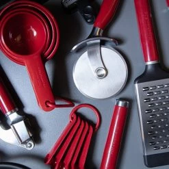 KitchenAid Stainless Steel Pizza Cutter And Slicer Empire Red 9 KitchenAid Stainless Steel Pizza Cutter And Slicer Empire Red -KITCHEN GADGETS Store KAG113OHERE KitchenAid Stainless Steel Pizza Wheel Almond Cream 3