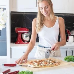 KitchenAid Stainless Steel Pizza Cutter And Slicer Empire Red 10 KitchenAid Stainless Steel Pizza Cutter And Slicer Empire Red -KITCHEN GADGETS Store KAG113OHERE KitchenAid Stainless Steel Pizza Wheel Almond Cream 4