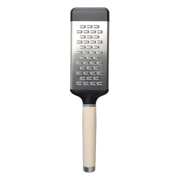 KitchenAid Etched Stainless Steel Two-Way Medium Cheese Grater Almond Cream 1 KitchenAid Etched Stainless Steel Two-Way Medium Cheese Grater Almond Cream
