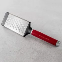 KitchenAid Etched Stainless Steel Two-Way Medium Cheese Grater Empire Red 8 KitchenAid Etched Stainless Steel Two-Way Medium Cheese Grater Empire Red -KITCHEN GADGETS Store KAG320OHERE KitchenAid Etched Stainless Steel Medium Cheese Grater Empire Red 2