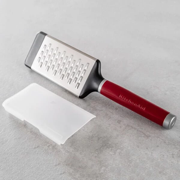 KitchenAid Etched Stainless Steel Two-Way Medium Cheese Grater Empire Red 4 KitchenAid Etched Stainless Steel Two-Way Medium Cheese Grater Empire Red - Image 4