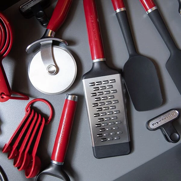 KitchenAid Etched Stainless Steel Two-Way Medium Cheese Grater Empire Red 6 KitchenAid Etched Stainless Steel Two-Way Medium Cheese Grater Empire Red - Image 6