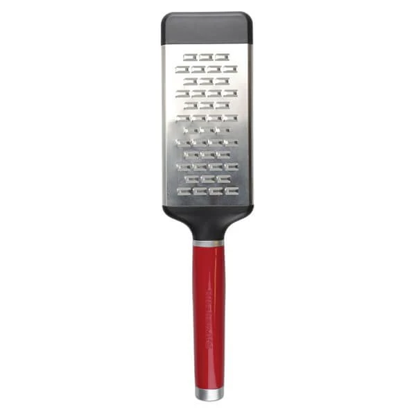 KitchenAid Etched Stainless Steel Two-Way Medium Cheese Grater Empire Red 1 KitchenAid Etched Stainless Steel Two-Way Medium Cheese Grater Empire Red