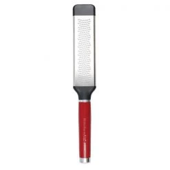 KitchenAid Etched Stainless Steel Two-Way Fine Cheese Grater Empire Red