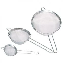 KitchenCraft Set Of Three Stainless Steel Fine Mesh Round Sieves