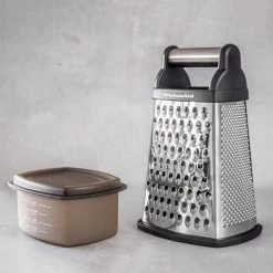 KitchenAid 4-Sided Stainless Steel Box Grater 9 KitchenAid 4-Sided Stainless Steel Box Grater -KITCHEN GADGETS Store KQG300OSOBE KitchenAid Stainless Steel Box Grater 3