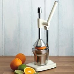 Living Nostalgia Antique Cream Heavy Duty Juicer -KITCHEN GADGETS Store LNJUICERCRE KitchenCraft Heavy Duty Juicer Cream 2