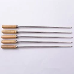 Spice Kitchen 53cm 8mm Wide Square Kebab Skewers For BBQ Or Tandoor