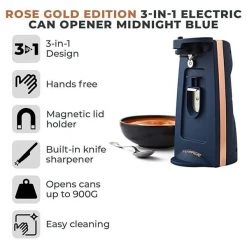 Tower Cavaletto Electric Can Opener Midnight Blue -KITCHEN GADGETS Store T19031MNB Tower Cavaletto Can Opener Midnight Blue 5