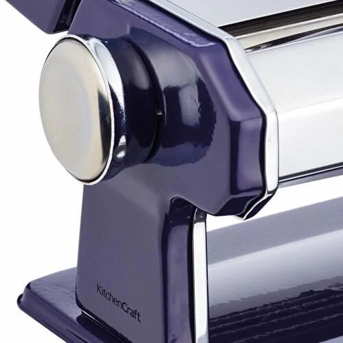 World Of Flavours Italian Deluxe Double Cutter Pasta Machine Blue 2 World Of Flavours Italian Deluxe Double Cutter Pasta Machine Blue - Image 2
